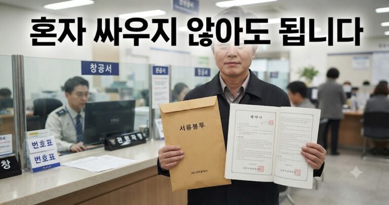 전세사기 피해자가 서류를 들고 지원센터 상담을 받는 모습