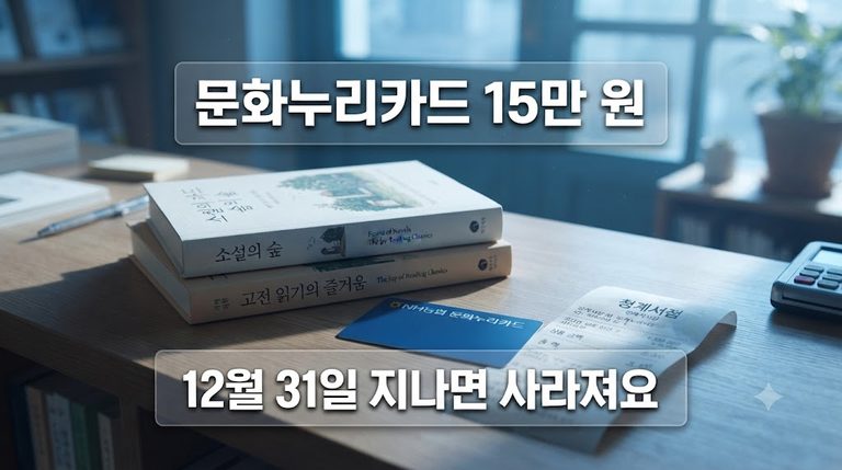 문화누리카드 15만원 연말 소멸